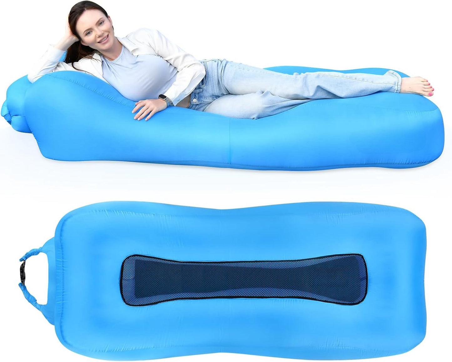 [GOLD] AeroLounge Go – Compact Pump-Free Inflatable Lounger
