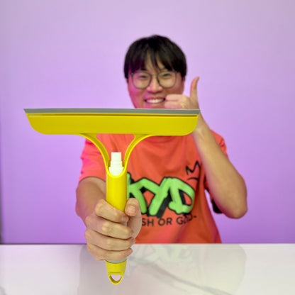 [GOLD] 3-in-1 Spray Window & Mirror Squeegee