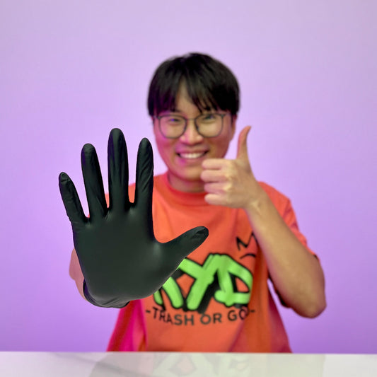 [GOLD] Multi-Purpose Thick Nitrile Gloves – Touchscreen-Friendly, Powder-Free & Latex-Free, Chemical-Resistant