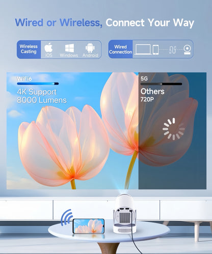 [GOLD] VistaCast Mini 210° Smart Projector with Extra Large-Screen Display