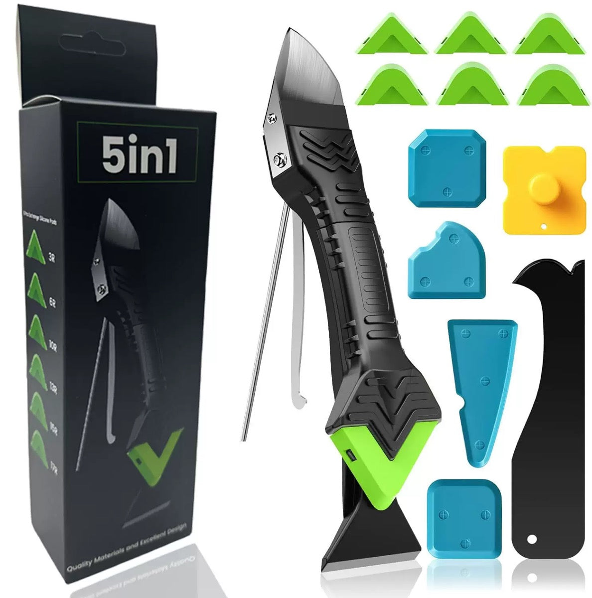 [GOLD] 5-in-1 Caulk Remover & Finishing Tool Kit