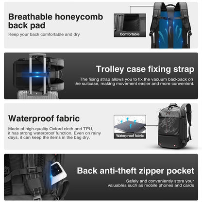 [GOLD] AirSeal Pro – Vacuum Compression Travel Backpack