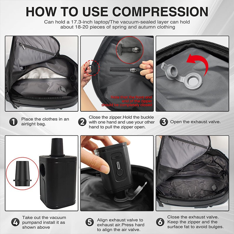 [GOLD] AirSeal Pro – Vacuum Compression Travel Backpack