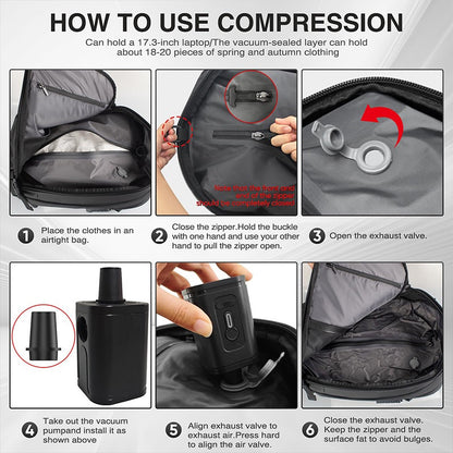 [GOLD] AirSeal Pro – Vacuum Compression Travel Backpack
