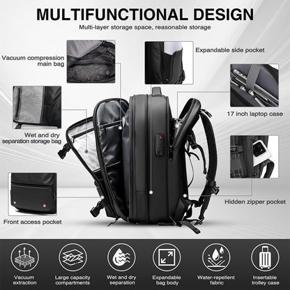 [GOLD] AirSeal Pro – Vacuum Compression Travel Backpack