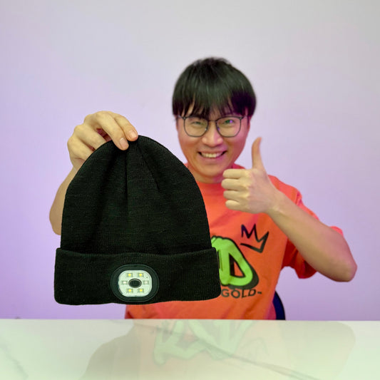 [GOLD] Smart Bluetooth Beanie with Headlamp