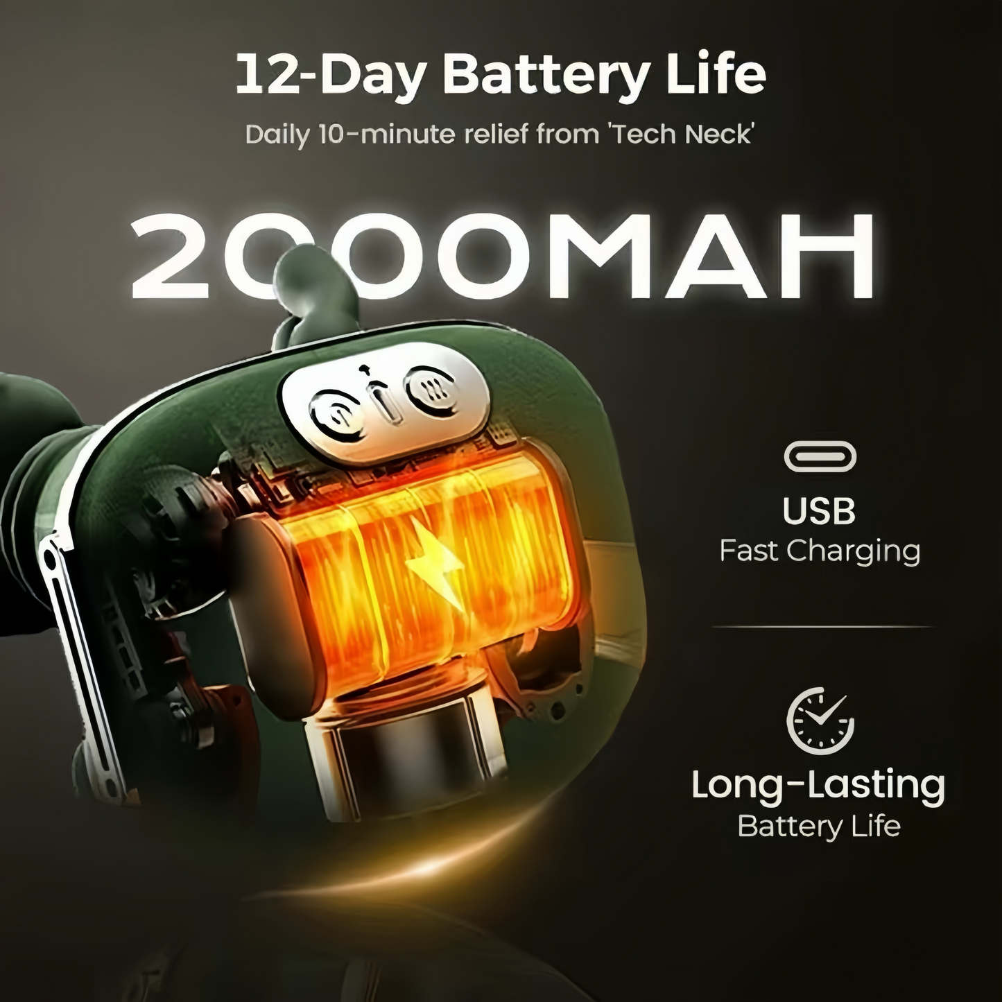 [GOLD] CerviFlex 4D Wireless Massager – Shiatsu Deep Tissue Relief with Heat