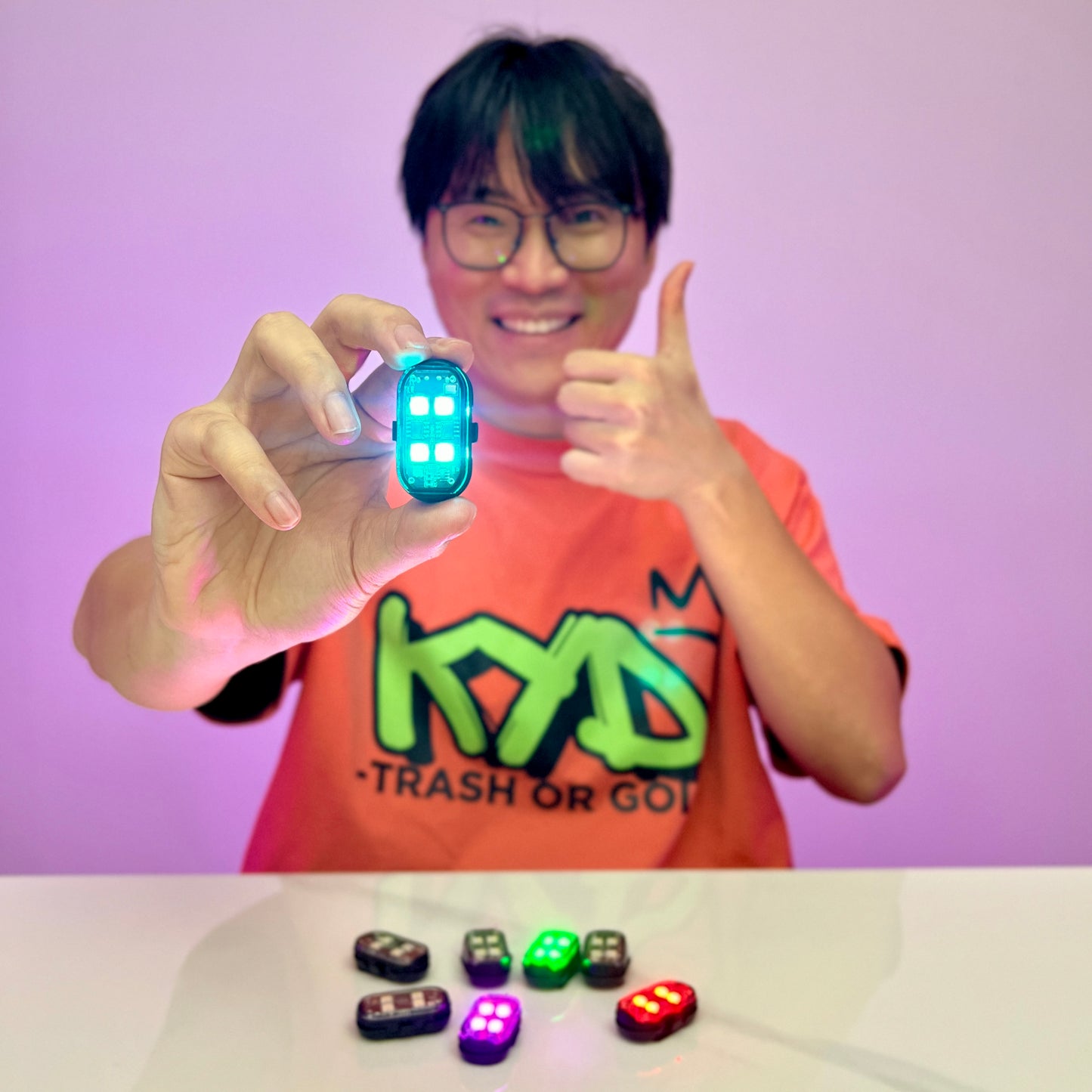 [GOLD] LumeX Flux – Wireless RGB LED Lights with Remote Control