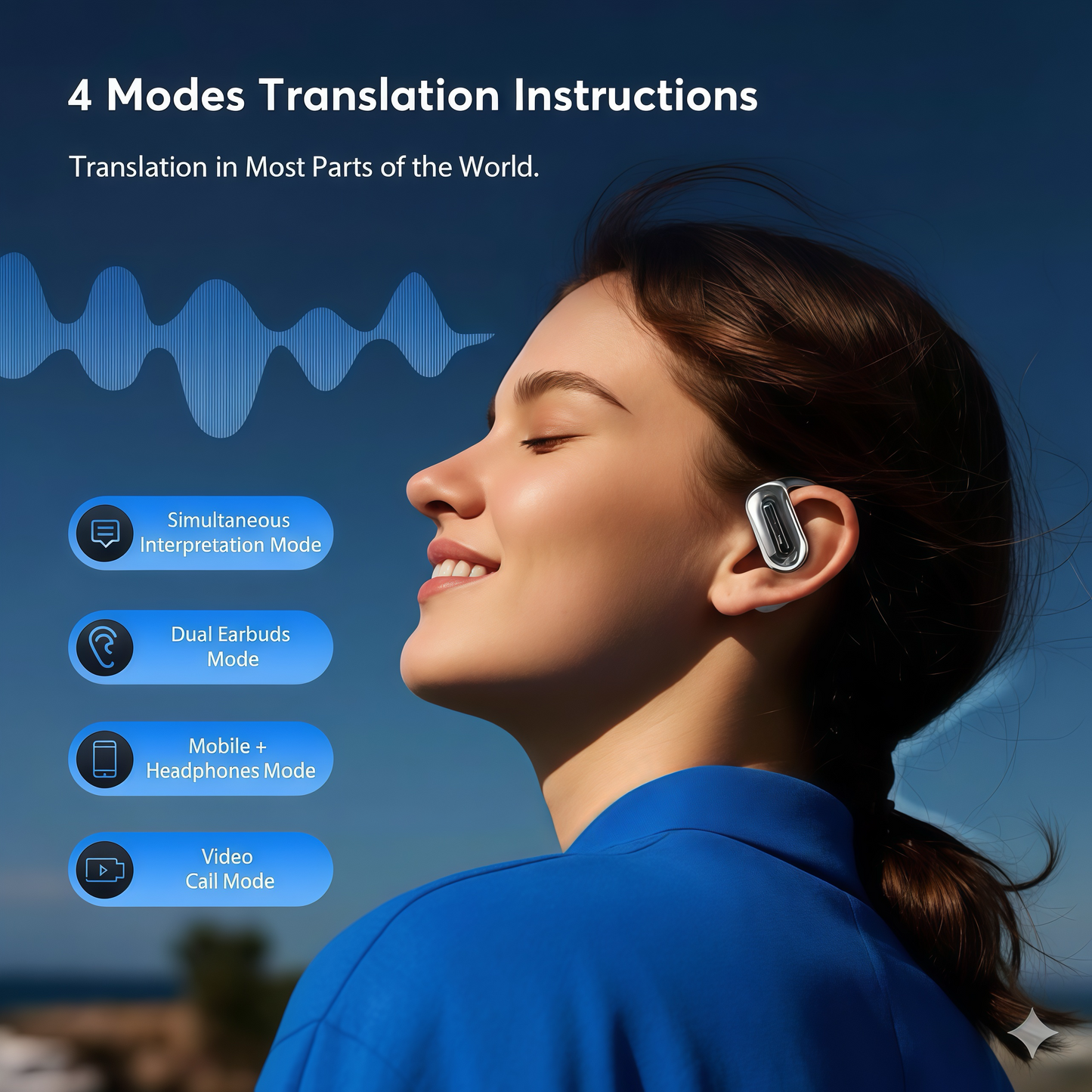 [GOLD] LinguaWave Pro — Real-Time AI Translation Earbuds