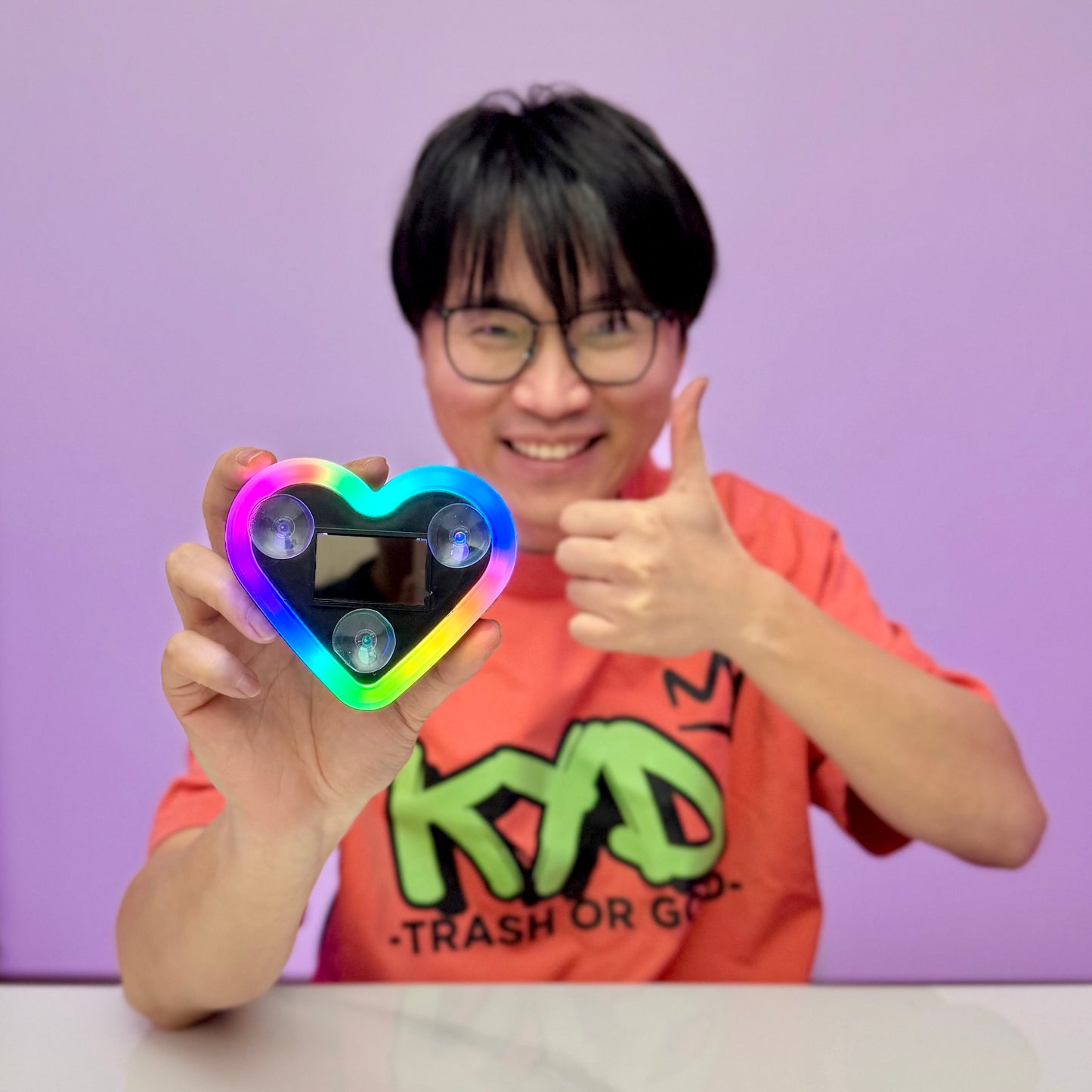 [GOLD] LumiHeart RGB Wireless Car Window Light With Smart Lighting