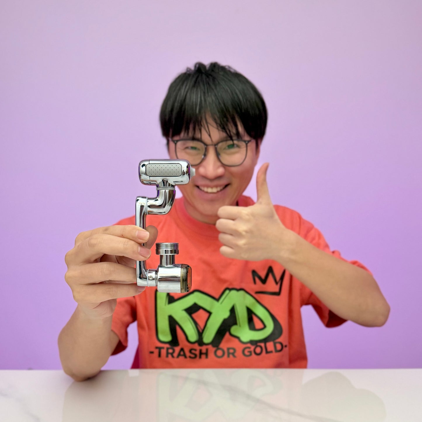 [GOLD] 1080° Rotating Faucet Extender with Upward Facial Mist, 4 Water Modes & Built-In Filter