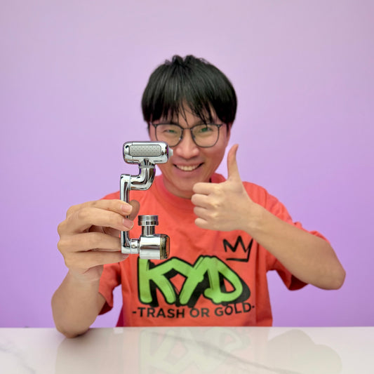 [GOLD] 1080° Rotating Faucet Extender with Upward Facial Mist, 4 Water Modes & Built-In Filter