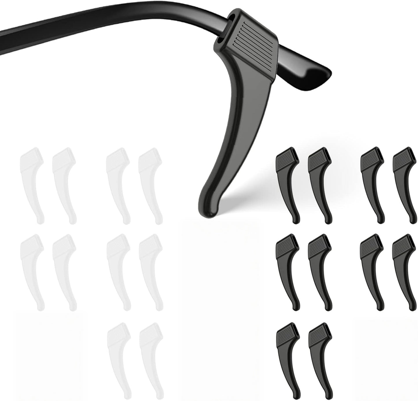 [GOLD] 10-Pack GripLock Comfort Ear Hooks — Anti-Slip Silicone Eyeglass Grips