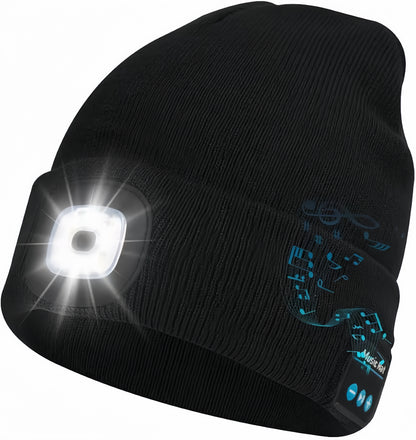 [GOLD] Smart Bluetooth Beanie with Headlamp