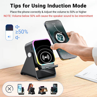 [GOLD] 5-in-1 Induction Phone Speaker Stand