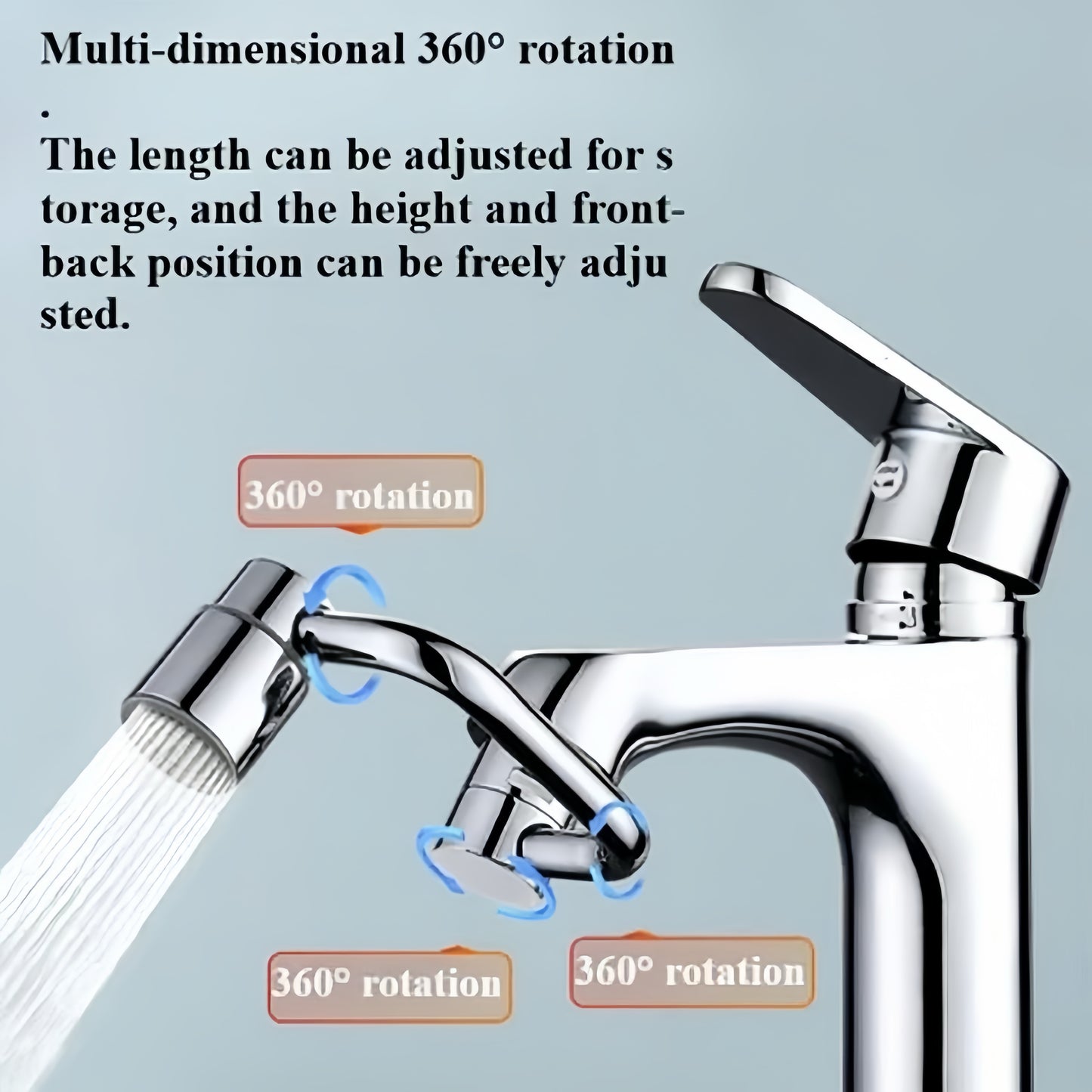 [GOLD] FlexiFlow 1080° Rotating Faucet Extender