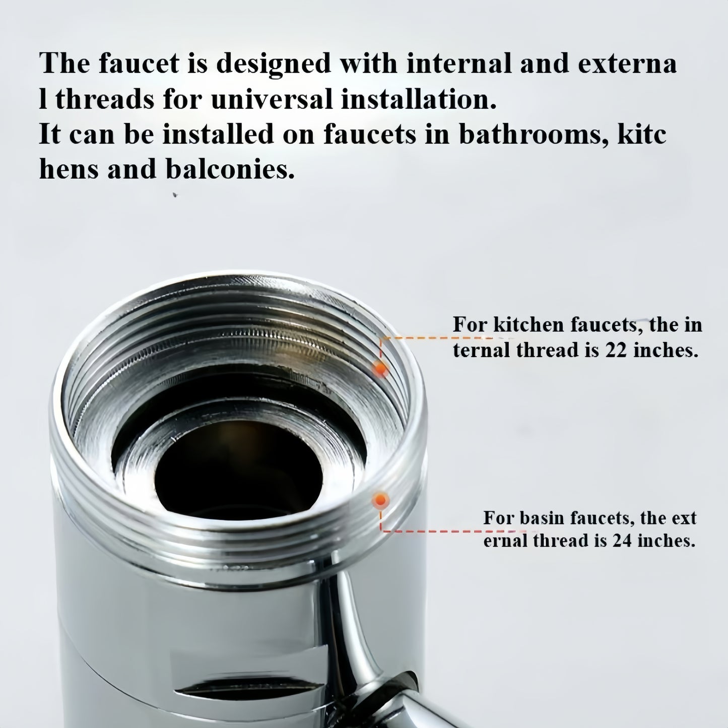[GOLD] FlexiFlow 1080° Rotating Faucet Extender