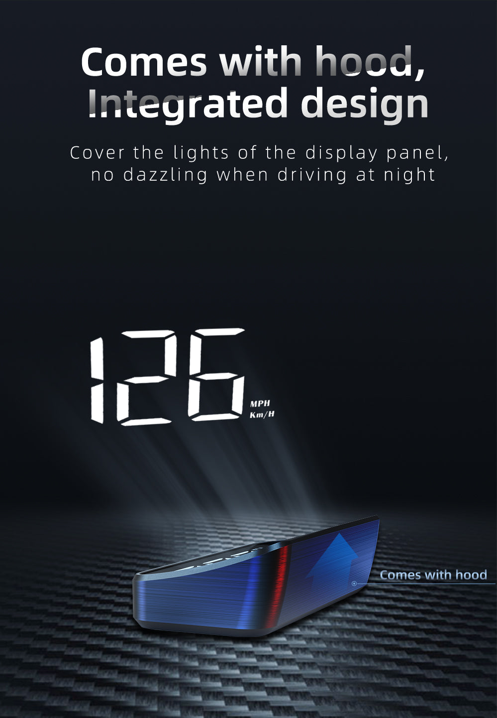 [GOLD] DriveSight GPS HUD Speedometer — Windshield Speed Projection Display