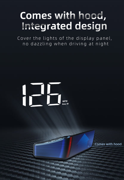 [GOLD] DriveSight GPS HUD Speedometer — Windshield Speed Projection Display