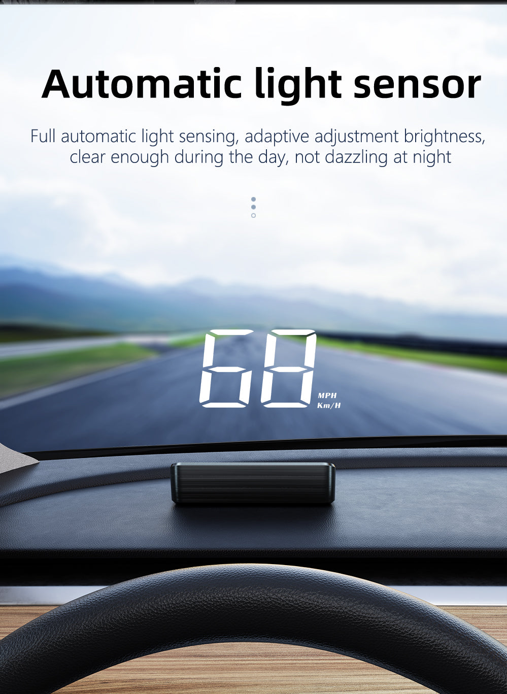 [GOLD] DriveSight GPS HUD Speedometer — Windshield Speed Projection Display
