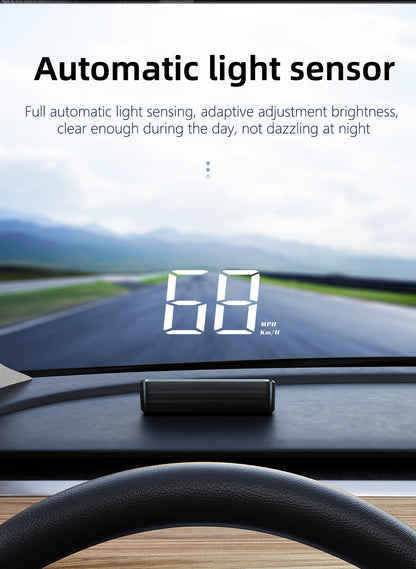 [GOLD] DriveSight GPS HUD Speedometer — Windshield Speed Projection Display