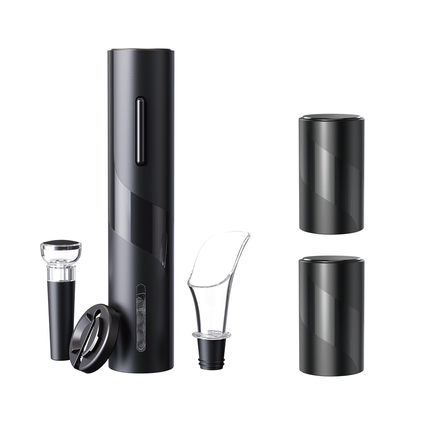 [GOLD] All-in-One Wine & Beer Opener Gift Set – Electric Corkscrew with Aerator & Vacuum Stopper + 2 x Push-Down Beer Opener